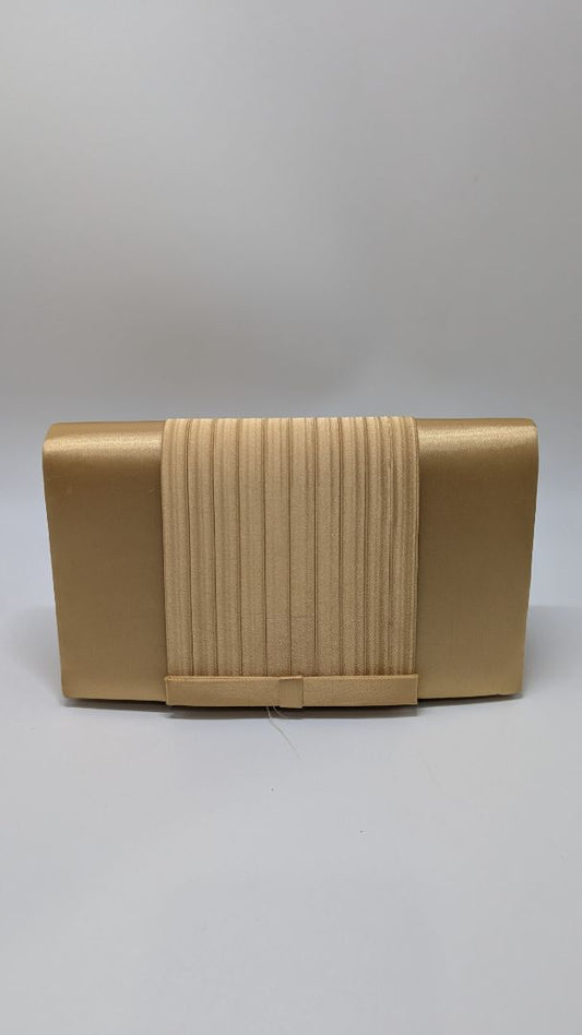 Valerie Stevens Gold Foldover Clutch Purse