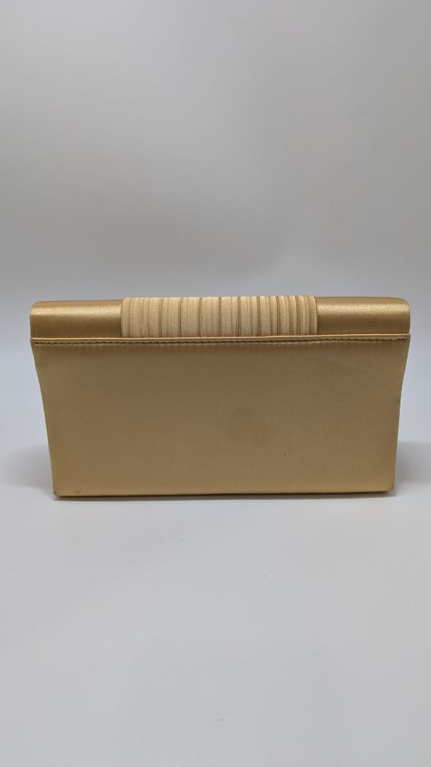 Valerie Stevens Gold Foldover Clutch Purse