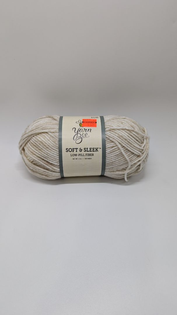 Yarn Bee Ivory Stripe Soft & Sleek Medium Yarn