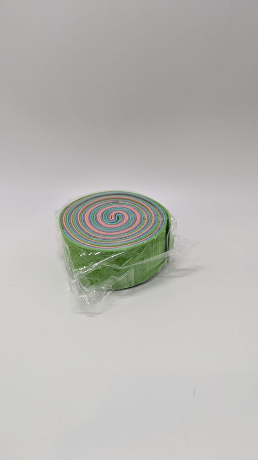 BENECREAT Green/Pink 4PC 1.2"W Ribbon Elastic