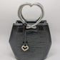 Brighton Black Corazon Mini-Tote Bag with Heart Handles