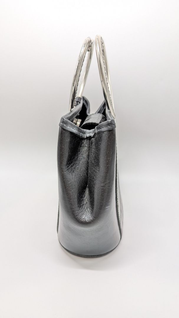 Brighton Black Corazon Mini-Tote Bag with Heart Handles
