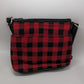 Red/Black Plaid Zippered Crossbody Purse