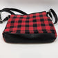 Red/Black Plaid Zippered Crossbody Purse