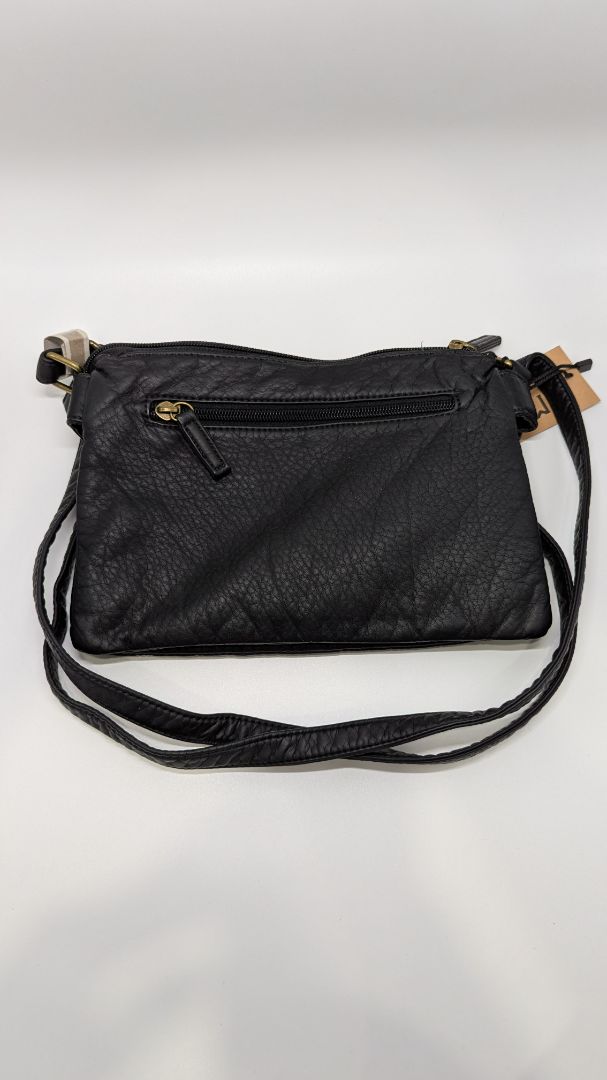 AMPERE Creations Black Soft Vegan Leather Crossbody Purse
