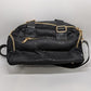 Black/Gold/White Mesh Rhinestone Mini Duffle Bag Purse