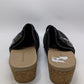 ANDIAMO Black/Tan Cork Clog Wedges