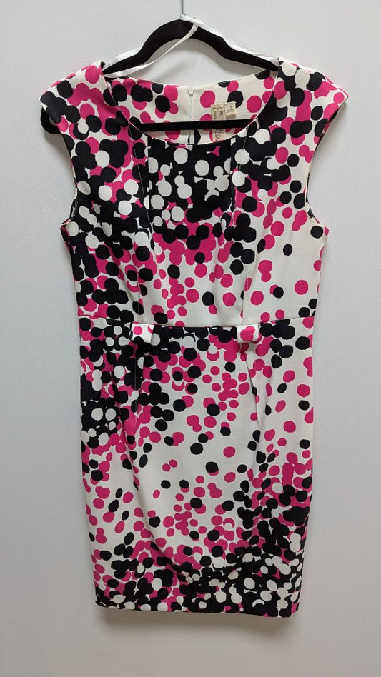 Emma & Michele Black/Pink/White Polka-Dot Sleeveless Dress
