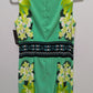 AGB Green Floral Sleeveless Bodycon Dress