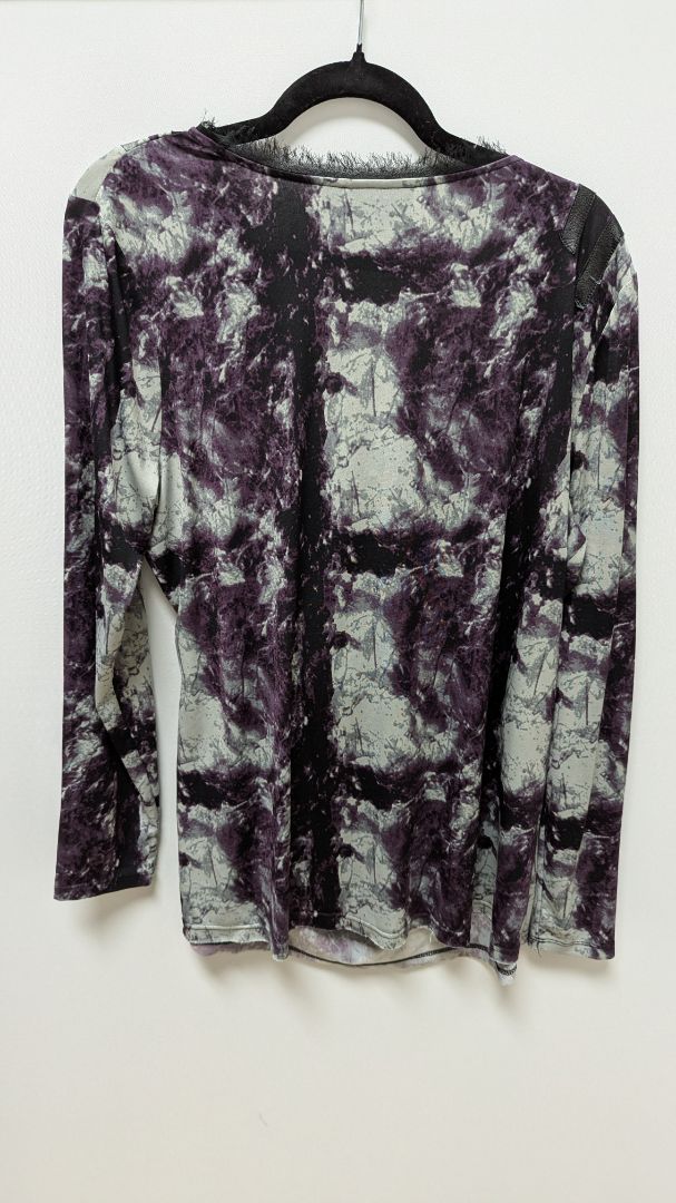 Simply Vera Purple/Grey Splashed Pattern Blouse