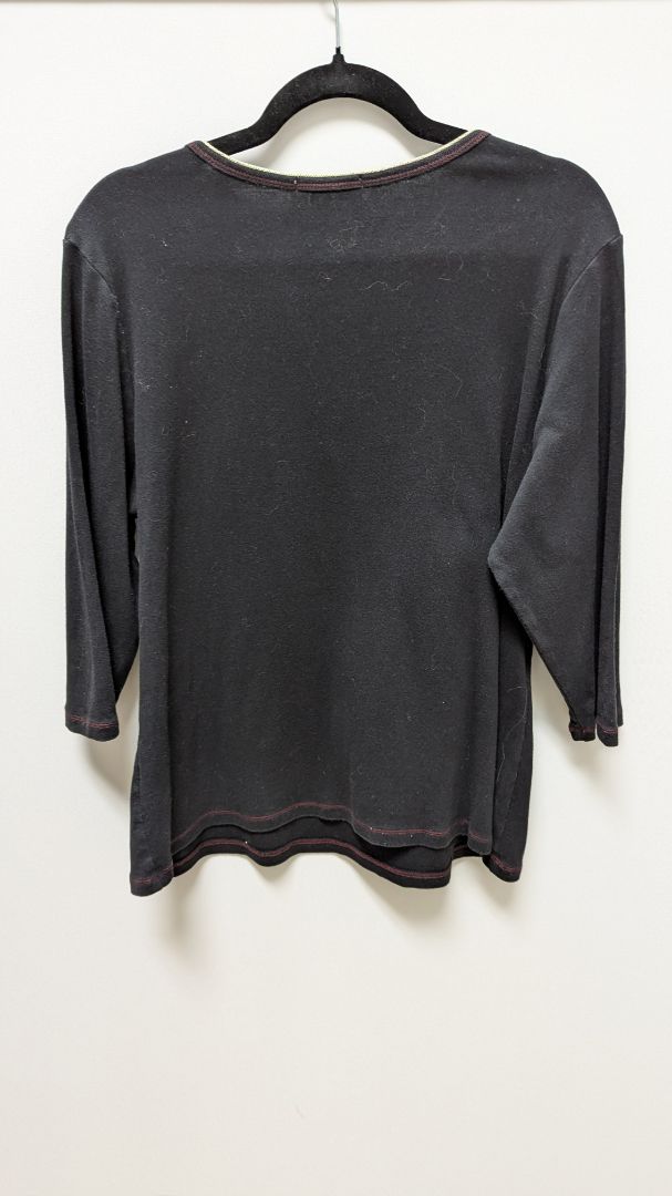 Blue Canyon Brown/Black Embellished T-Shirt
