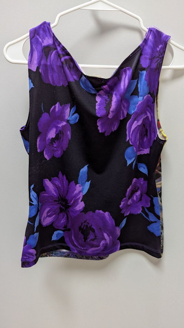 IVORY Multicolor Mixed Graphic Pattern Tank Top