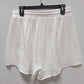Fixmatti White Textured Cotton Drawstring Shorts