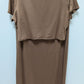 Lybiogs Brown Crop T-Shirt & Maxi Skirt Set