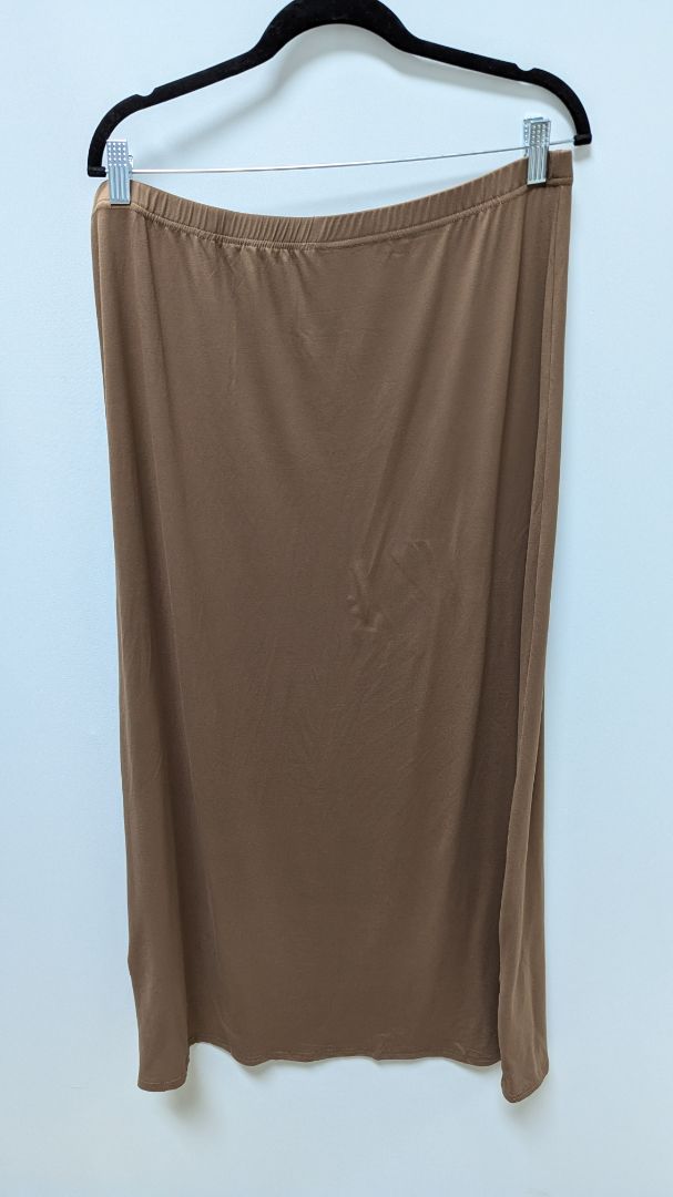 Lybiogs Brown Crop T-Shirt & Maxi Skirt Set