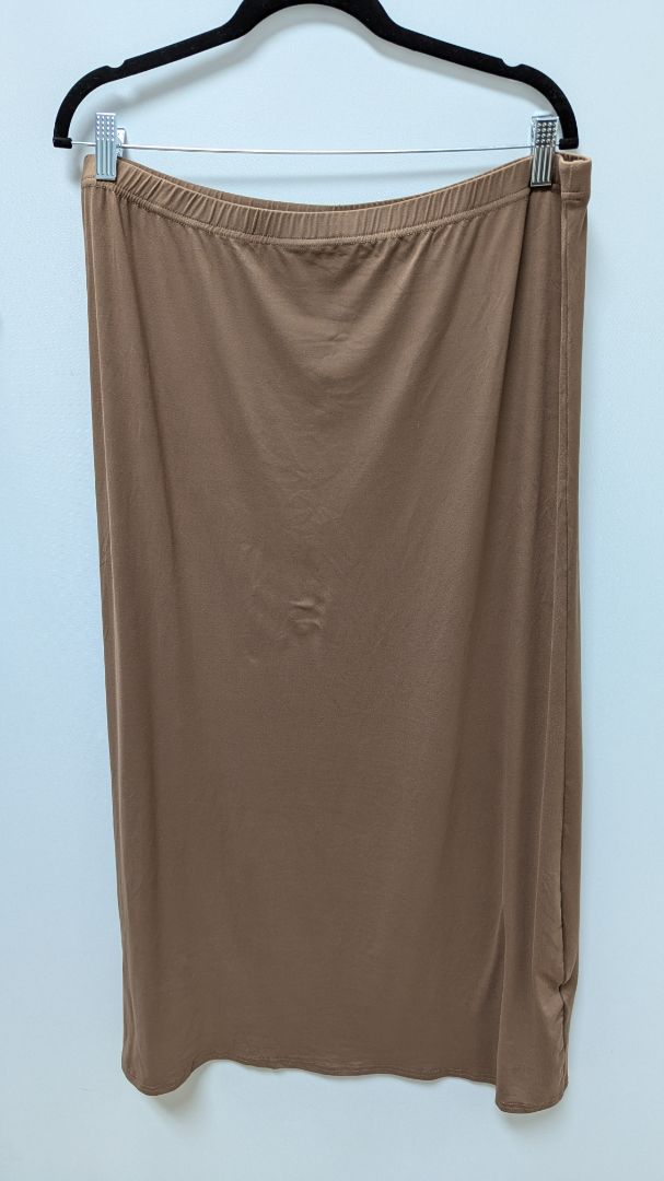 Lybiogs Brown Crop T-Shirt & Maxi Skirt Set