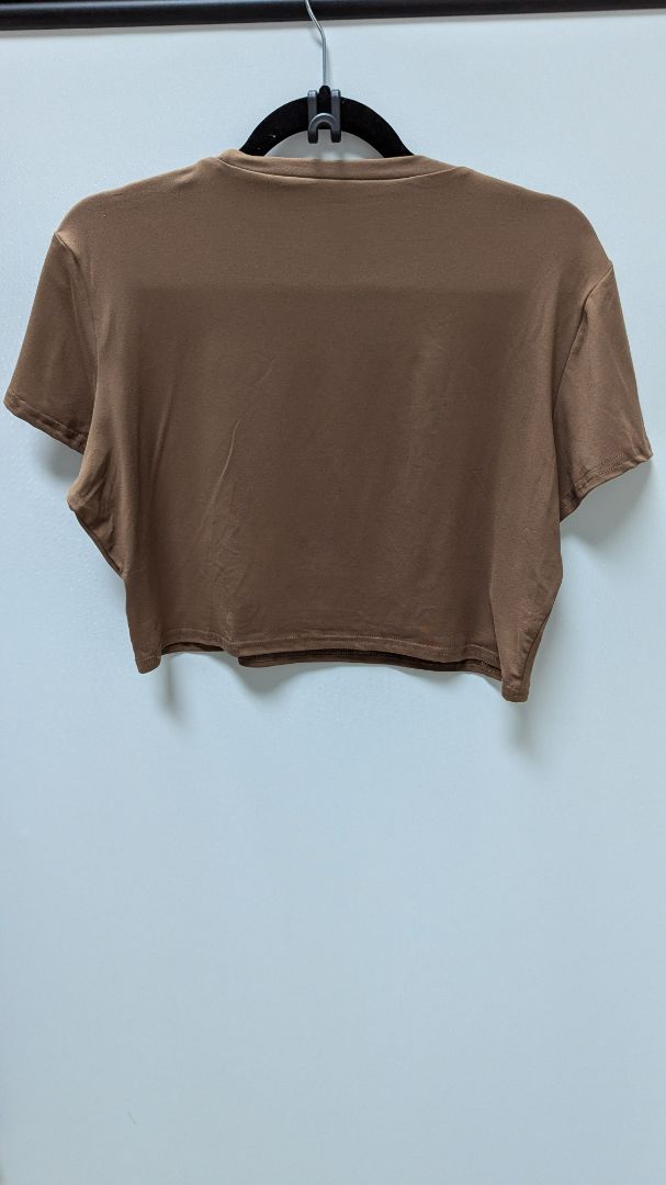 Lybiogs Brown Crop T-Shirt & Maxi Skirt Set