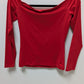 Trendy Queen Red Off-The-Shoulder Blouse