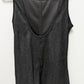FUNTOUR Black Corduroy Mini Overalls Dress