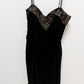David Howard Black/Gold Embellished Velvet Dress