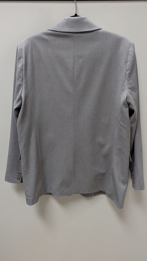 Abercrombie & Fitch Grey Twill 1-Button Blazer Jacket