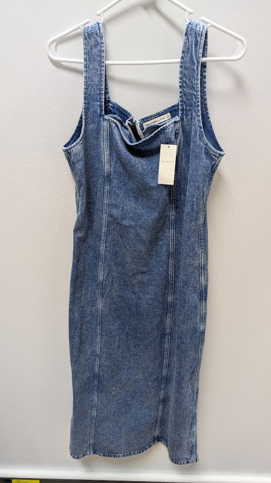 Abercrombie & Fitch Medium Wash Denim Maxi Dress