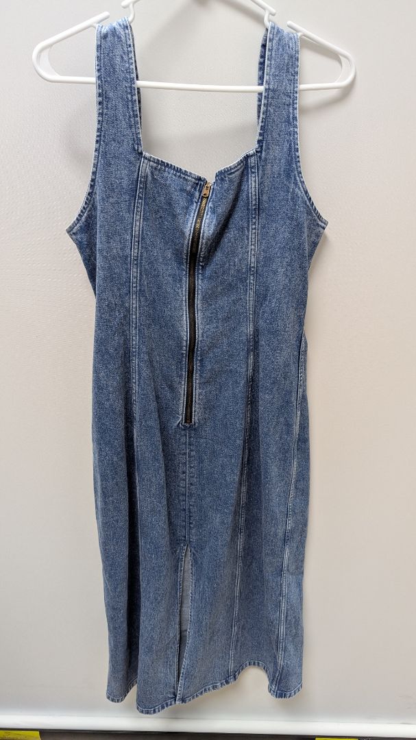 Abercrombie & Fitch Medium Wash Denim Maxi Dress