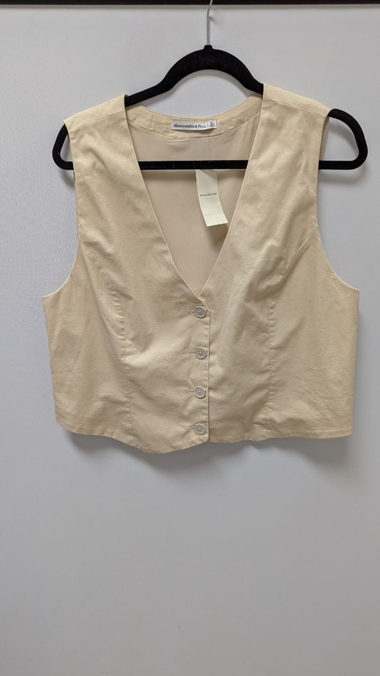 Abercrombie & Fitch Beige Vintage 4-Button Vest