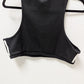 Adidas Black/White Ribbed Active Cropped Tank Top