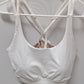 Lululemon White Crossback Detail Sports Bra