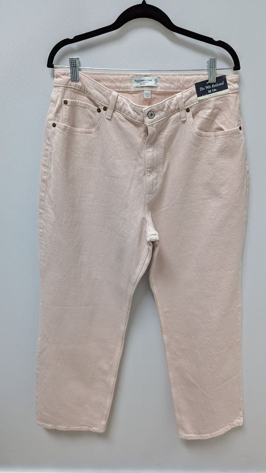 Abercrombie & Fitch Light Pink "90's Relaxed" Jeans