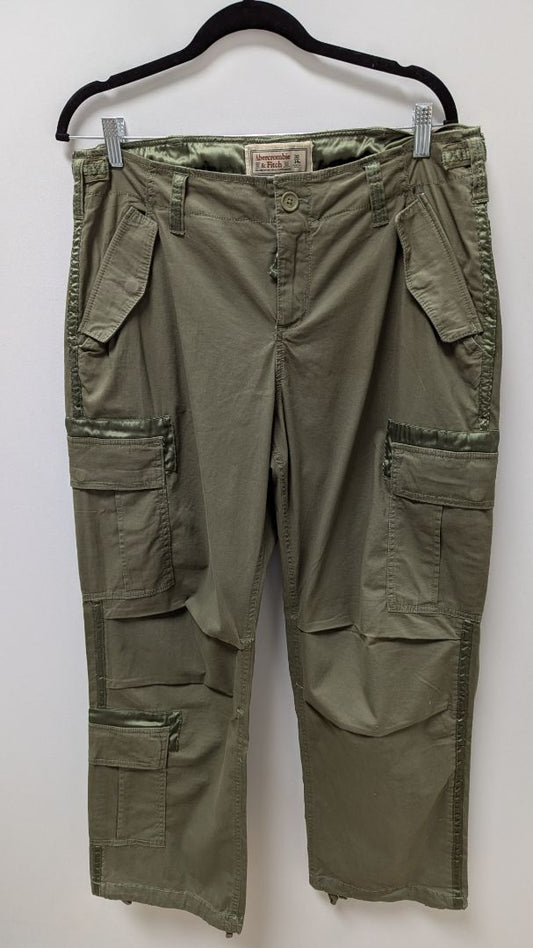 Abercrombie & Fitch Green Cargo Wide-Leg Pants