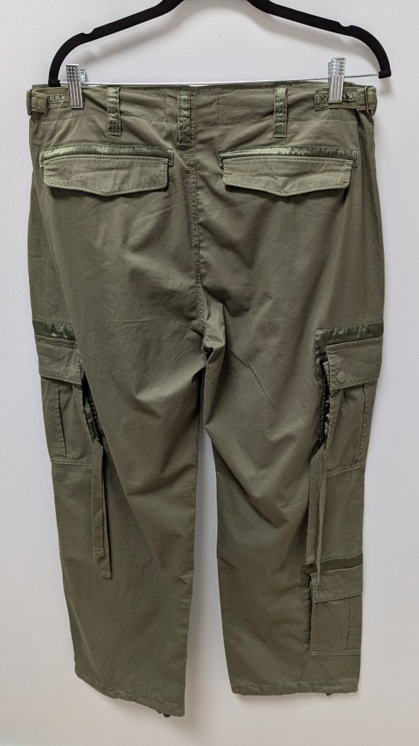 Abercrombie & Fitch Green Cargo Wide-Leg Pants