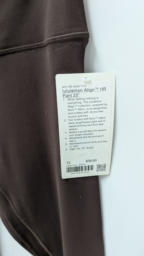 Lululemon Brown Align HR Pant Skinny Leggings