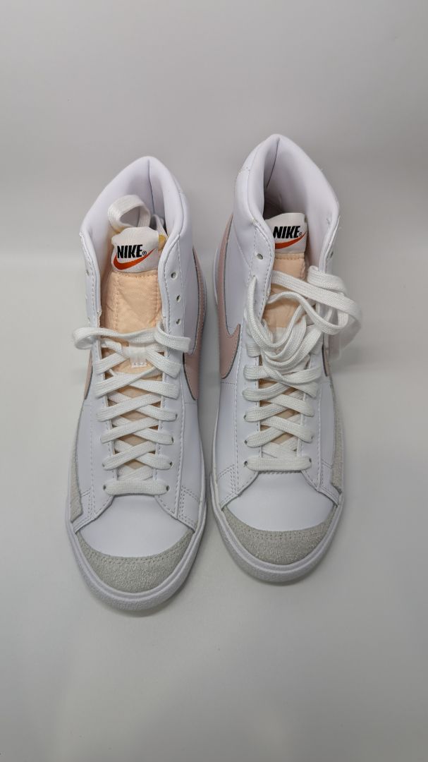 Nike White/Pink Blazer Mid '77 Sneakers