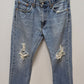 Levi's Light Wash Distressed Straight Leg Jeans