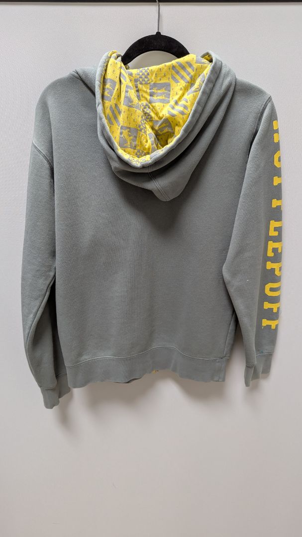 Harry Potter Grey/Yellow "Hufflepuff" Zippered Hoodie