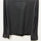 New York & Company Black Sheer Ribbed Blouse