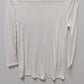 Liz Claiborne White 3/4 Sleeve Rhinestone Flower Blouse