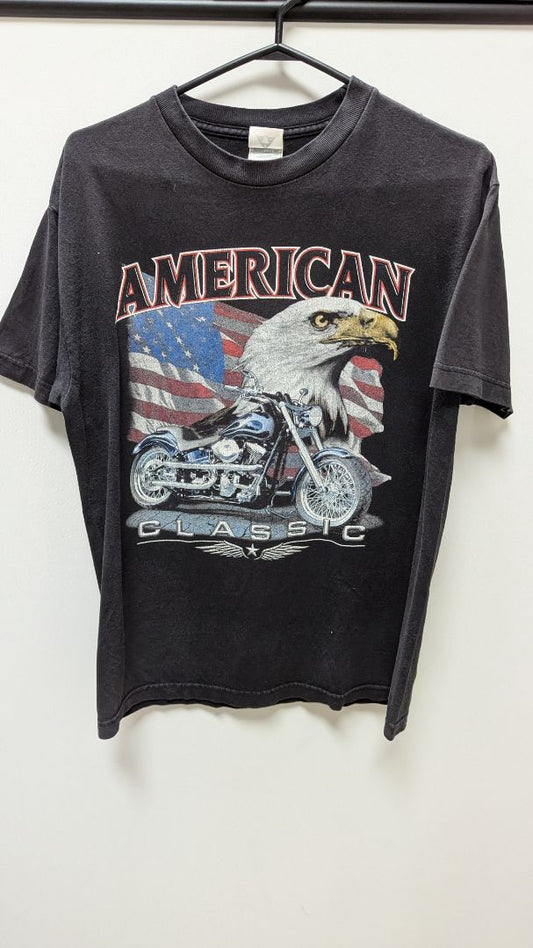 Alstyle Apparel Black "American" Graphic T-Shirt