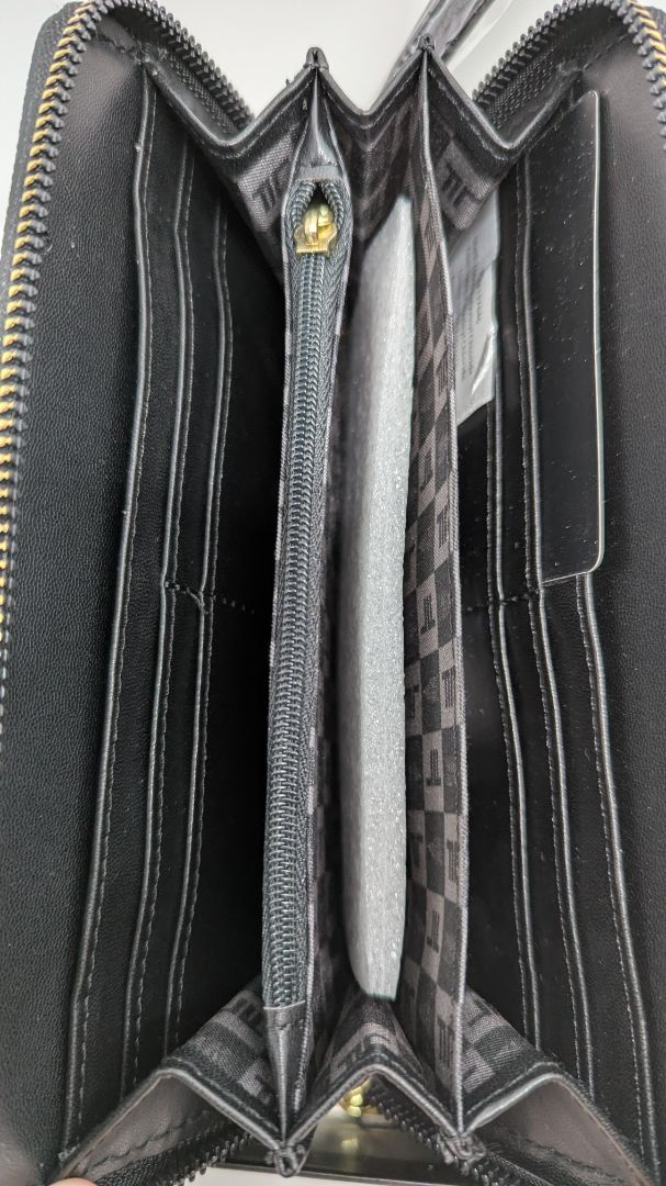 London Fog Black Adalia Zip Around Wallet