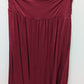 Trendy United Dark Red Ruched-Waist Midi Skirt
