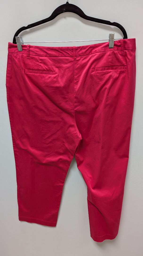 Jaclyn Smith Hot Pink Cropped Wide-Leg Pants