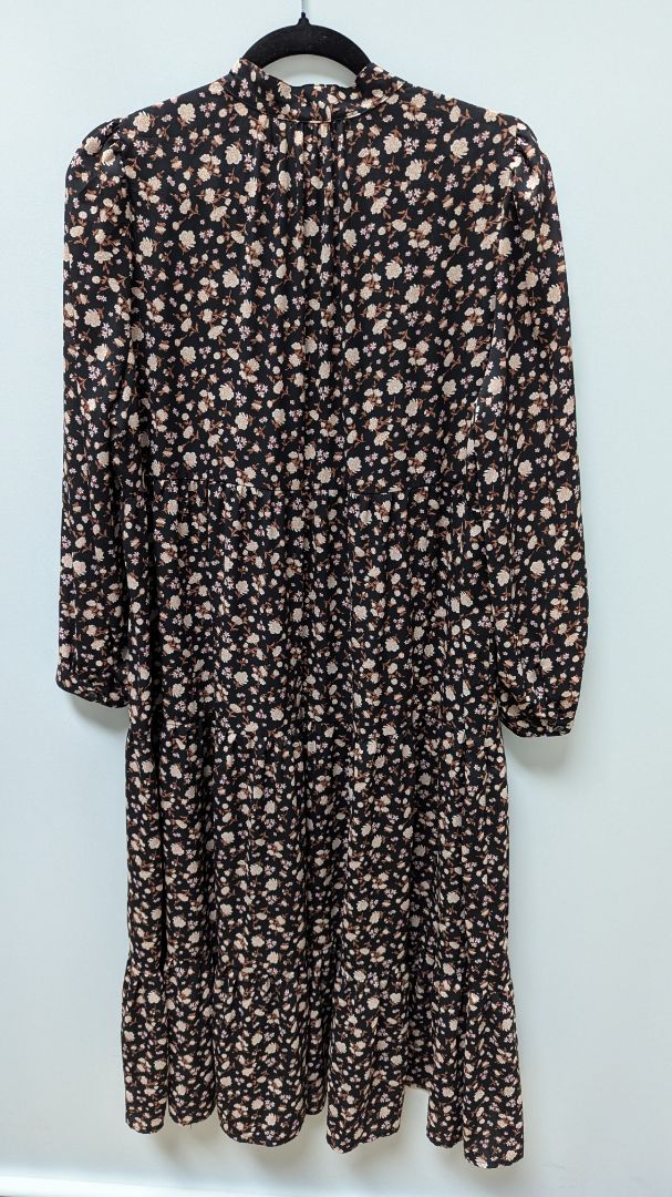 Levi's Black/Beige Floral Peasant Maxi Dress