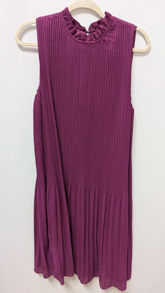 MELLODAY Purple Sleeveless Pleated Sheath Dress