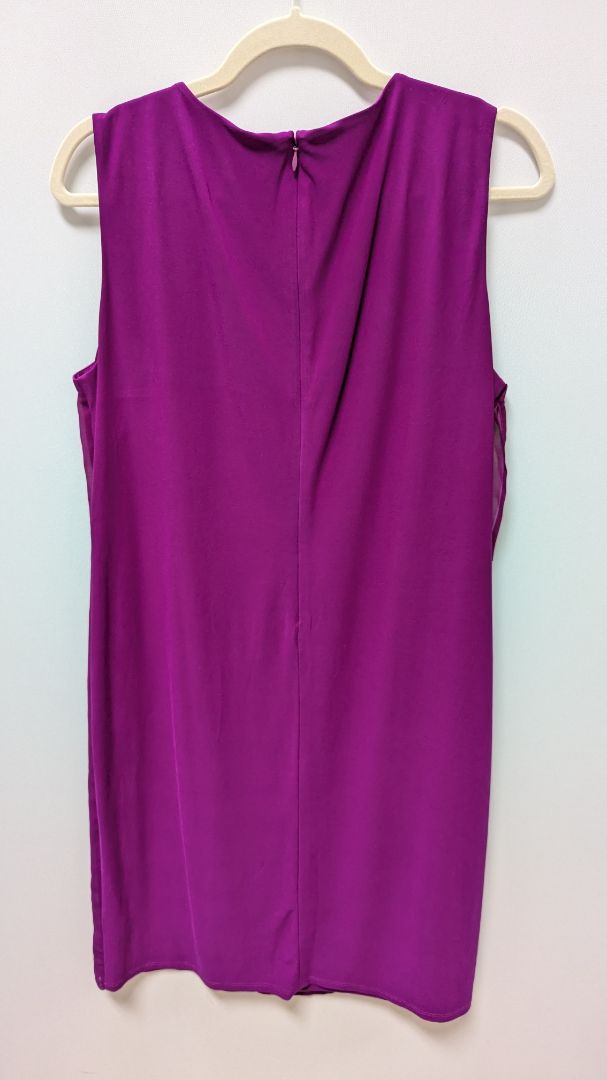 Style & Co Purple Sleeveless Asymmetrical Ruffled Dress