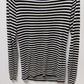Michael Kors Black/White/Gold Striped Lace-Up Sweater