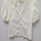 Old Navy White Short-Sleeve Button-Down Blouse