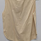 Zanzea Beige Flower Graphic Cotton Sleeveless Blouse