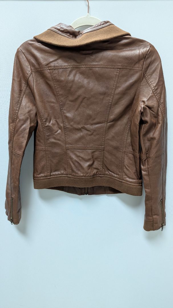 American Rag Cie Dark Brown Faux-Leather Jacket